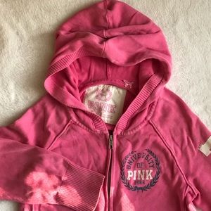 VS PINK Sweater Full Zip Logo Size S